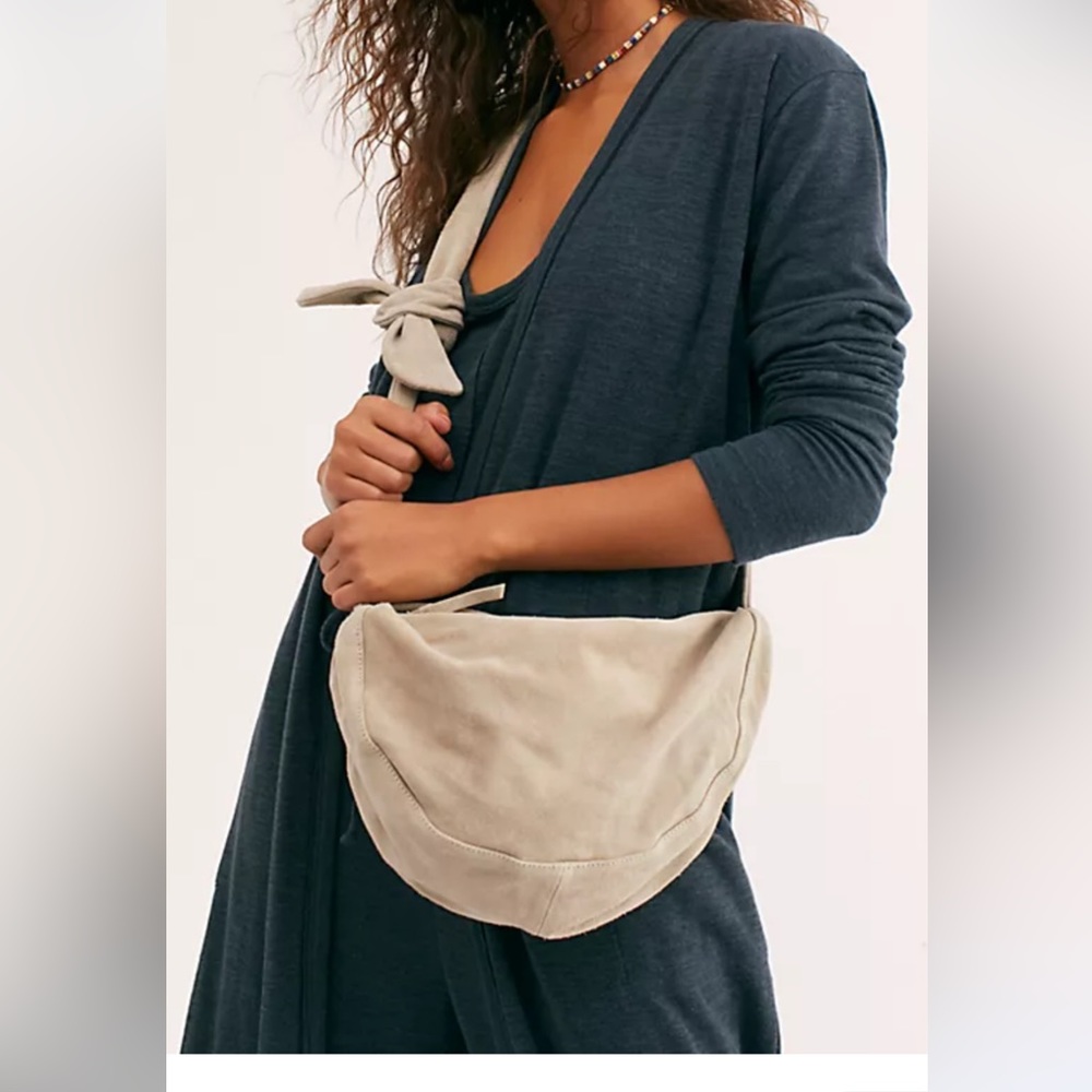 Brown Suede Free People Crossbody